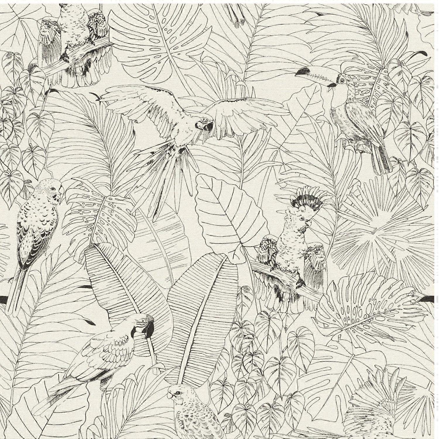 Rasch Sketch Palm Wallpaper