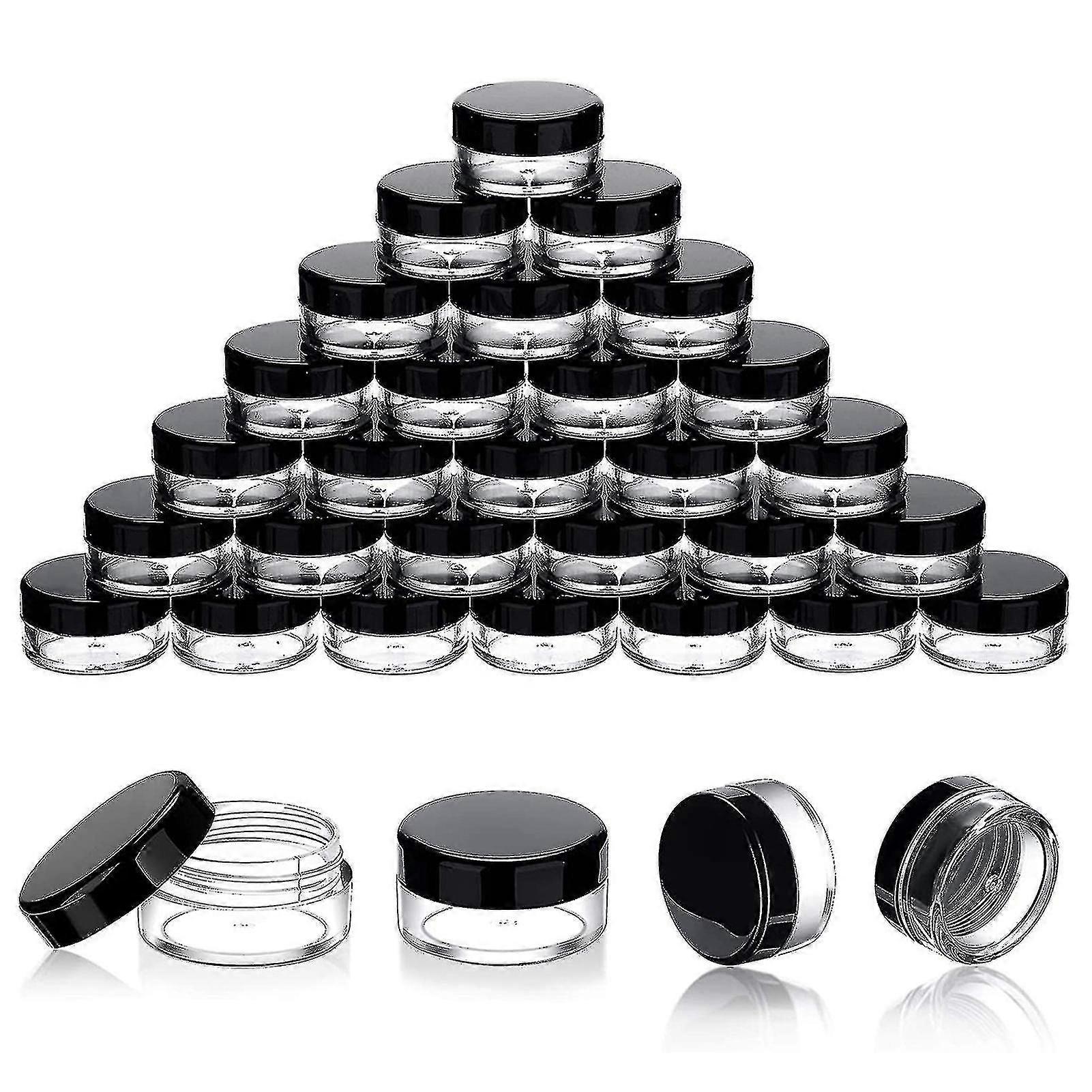 50 Pcs Clear Sample Jar With Lid Tiny Reusable Plastic Cream Lotion