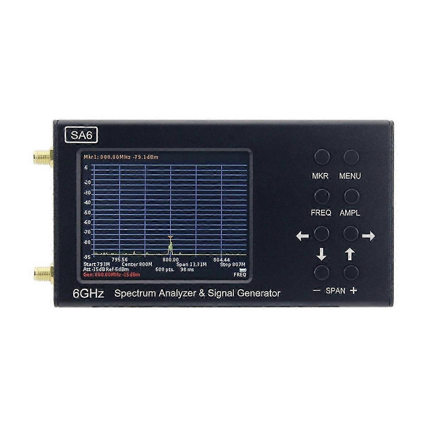 SA6-V2 35-6200MHz Spectrum Analyzer and Signal Generator Designed with 3.2-Inch Colour Screen