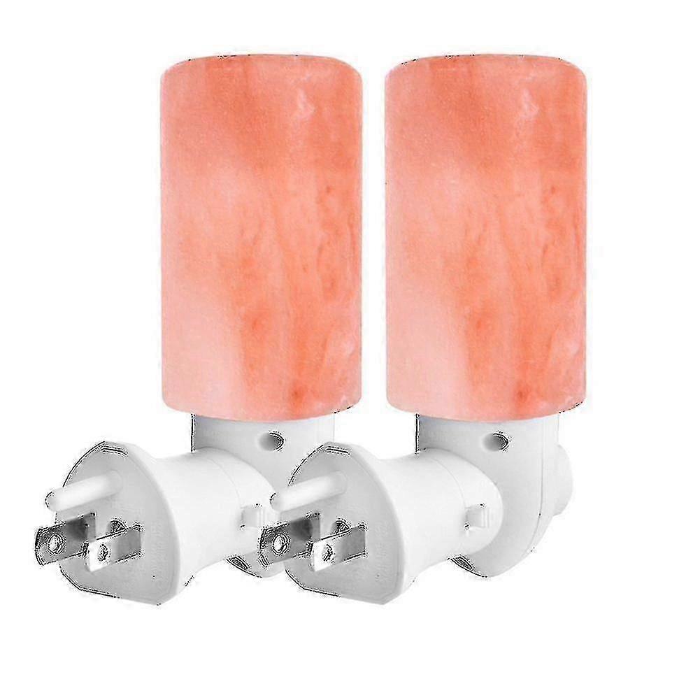 2 Pcs Hand Carved Himalayan Salt Light Lamp