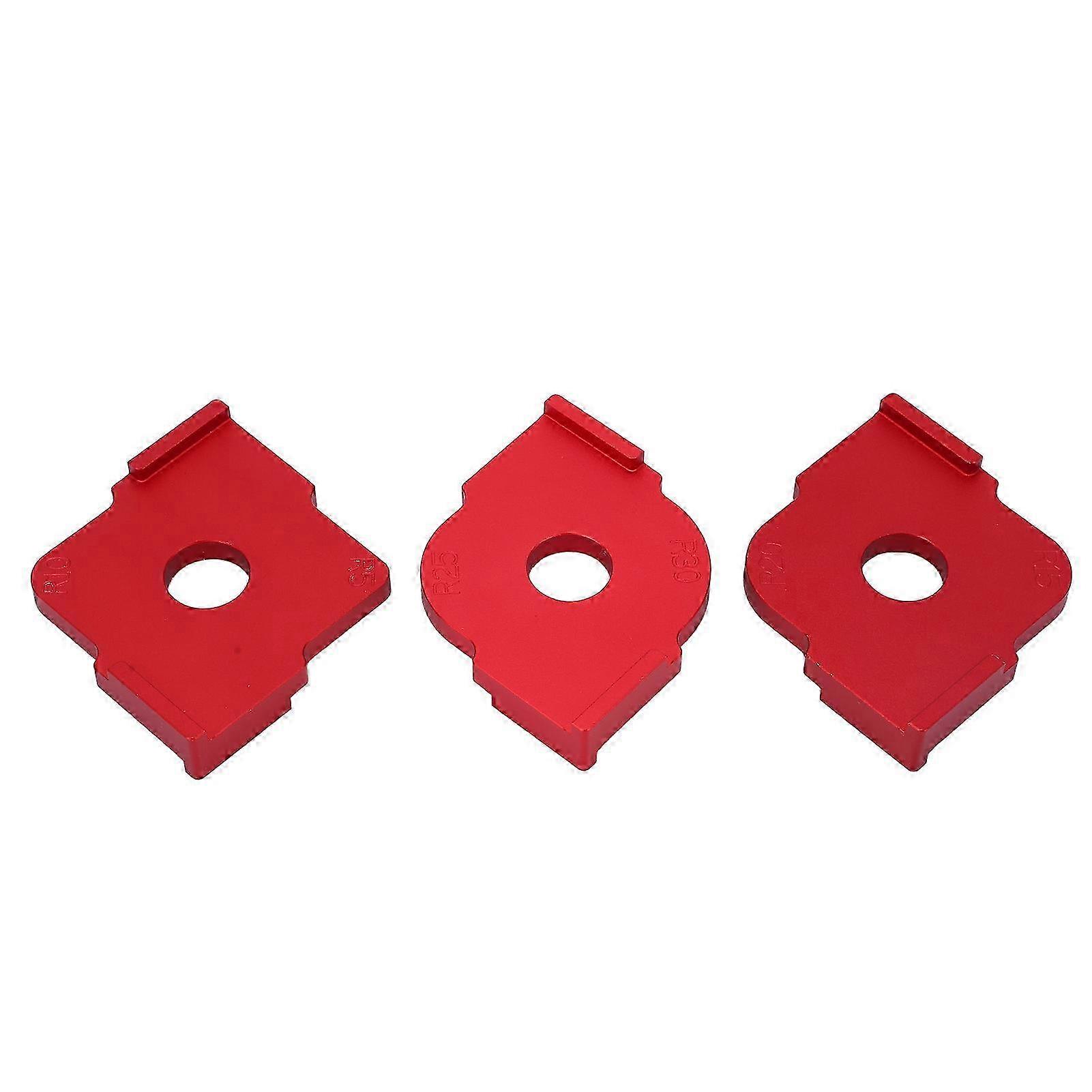 3 stk radius jiggruter mal håndholdt aluminiumslegering rustbestandig trebearbeiding hjørne radius jigg