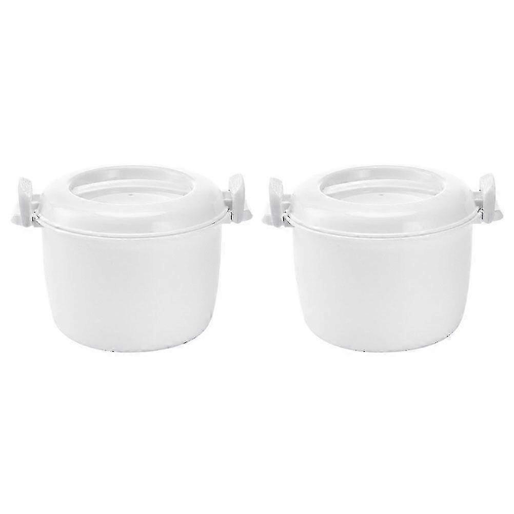 2pcs Reusable Microwave Rice Cooker Convenient Multifunctional Food Box