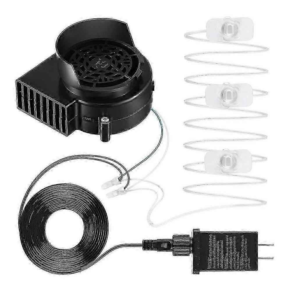 Replacement Fan Blower, 12V 0.8A Mini Air Blower with 3 LED Light String for Indoor and Outdoor Inflatables