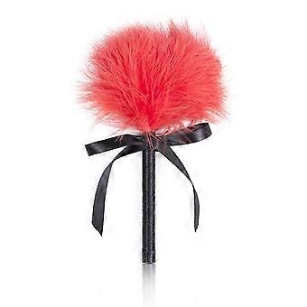 Feather Tickler with Delicate Feathers for Sensitive Areas, Red, for Beginners and Experienced Users