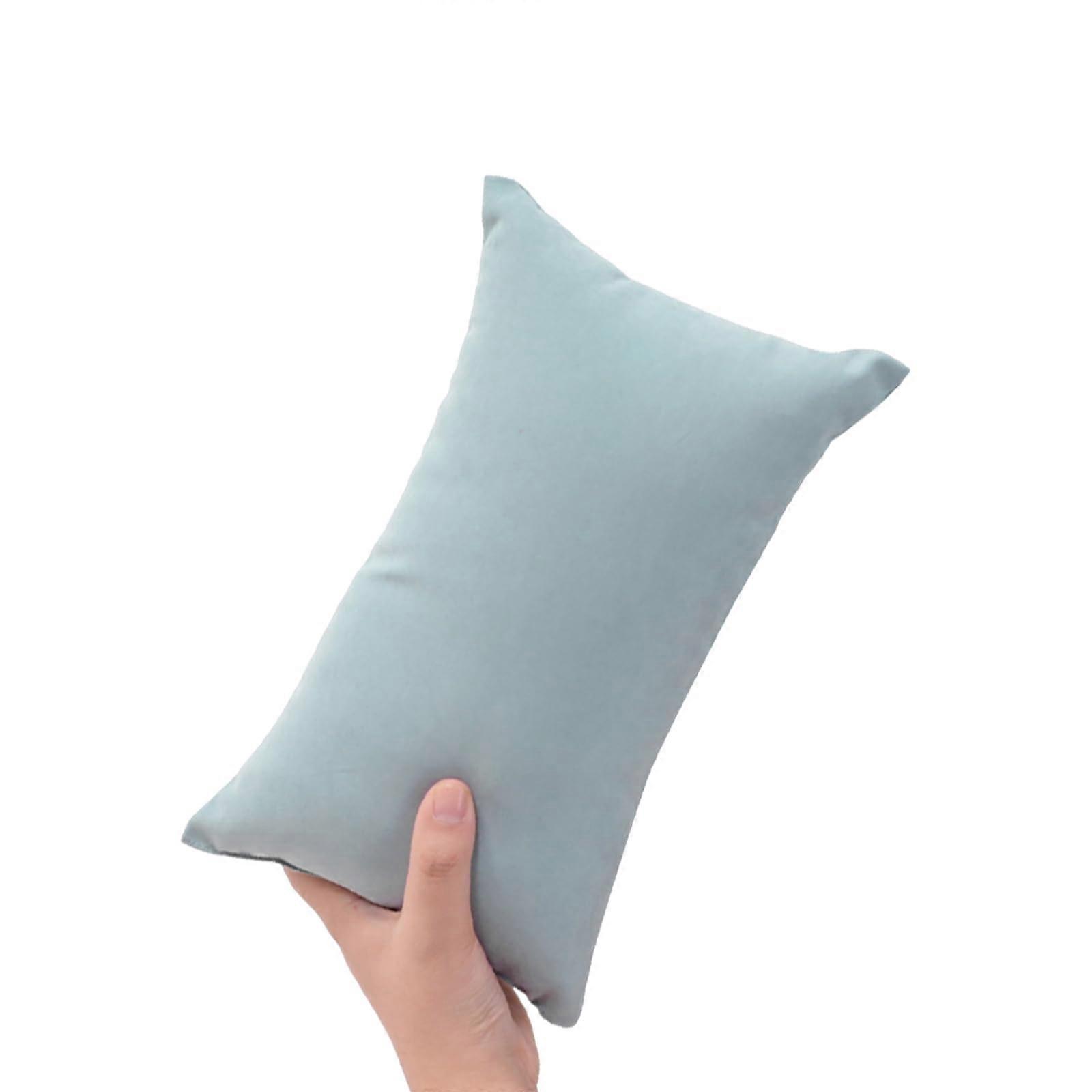 Mini Pillow for Sleeping 11 x 7 Inch Small Travel Pillow Tiny Cotton Pillow for Adults Kids Pets Dogs Neck Wrist Lumbar and Knee Blue