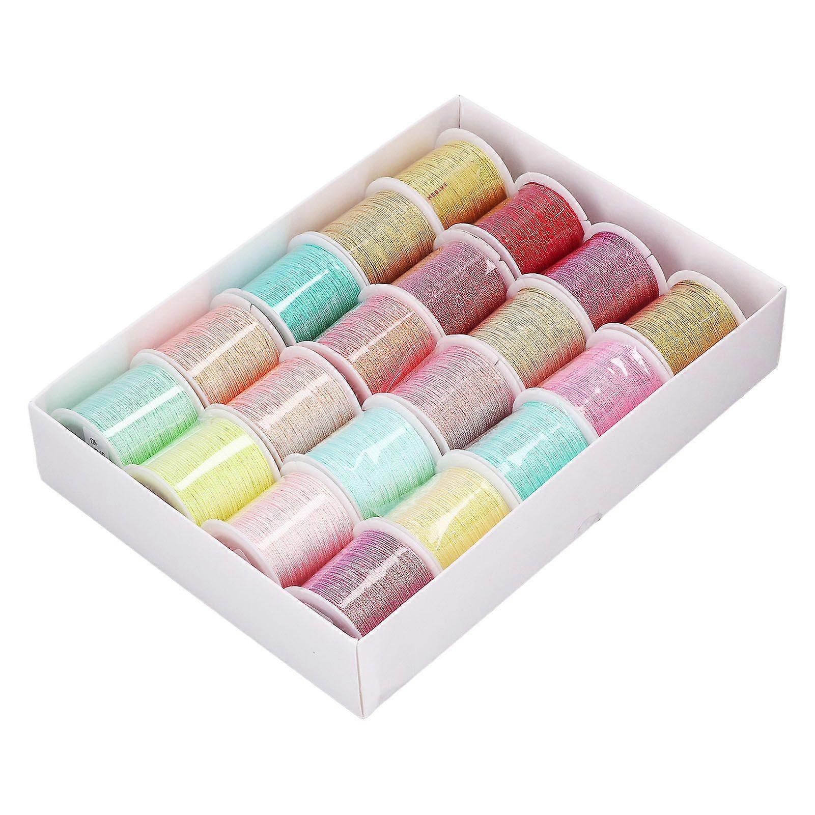 2025 Latest Model  20 Pcs 9 Strands Embroidery Thread Rainbow Color Symphony