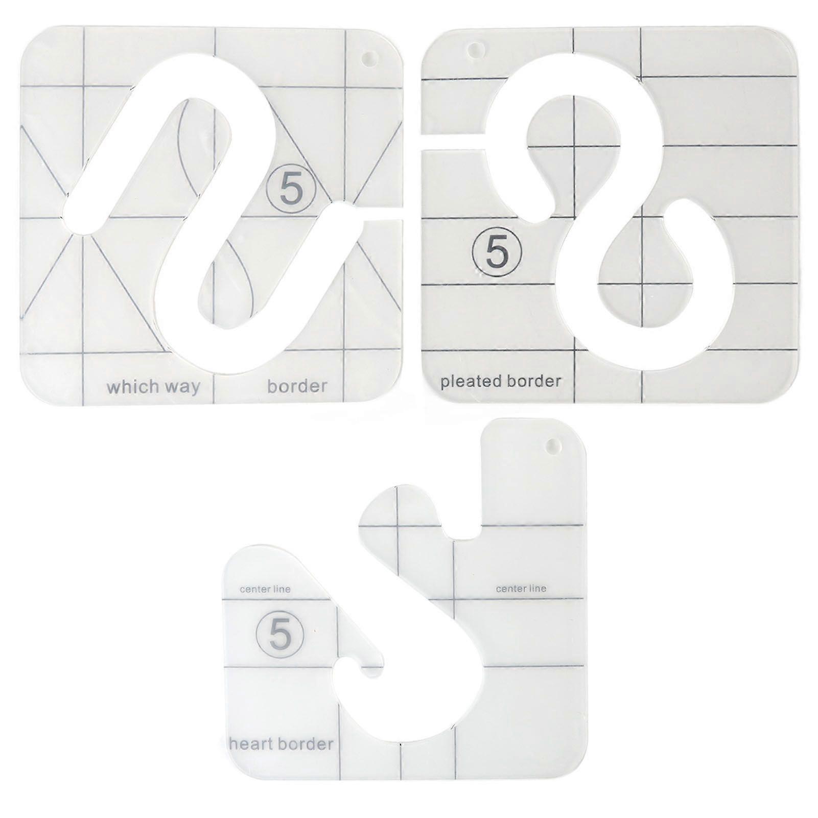 2025 أحدث طراز 3 قطع قوالب خياطة اللحف دائم حركة حرة من الأكريليك