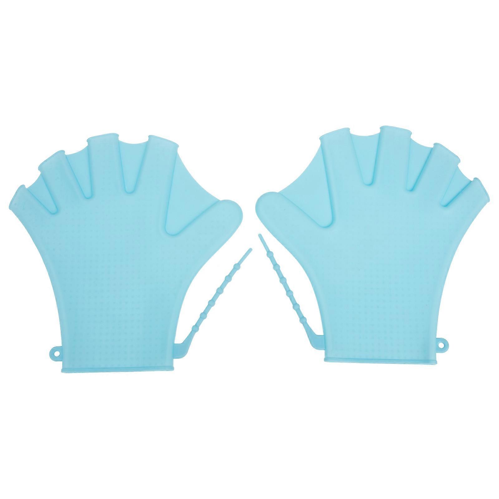 Silicone Swim Paddles for Swimming Use 1Pair of Adjustable Swim Gloves