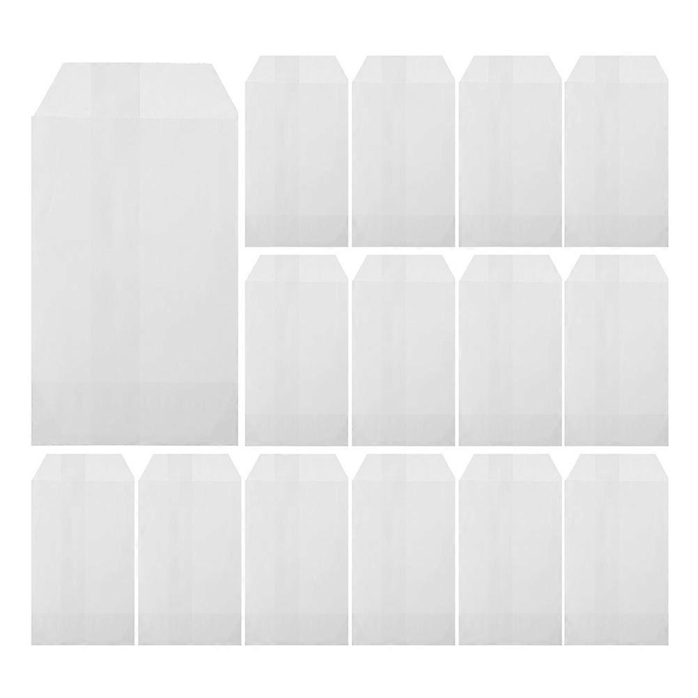 50pcs Semi Transparent Waxed Paper Bags for Bakery, Cookies, Candies, Sandwiches – Water Resistant, Flexible Sealing, Printable Surface for Food and