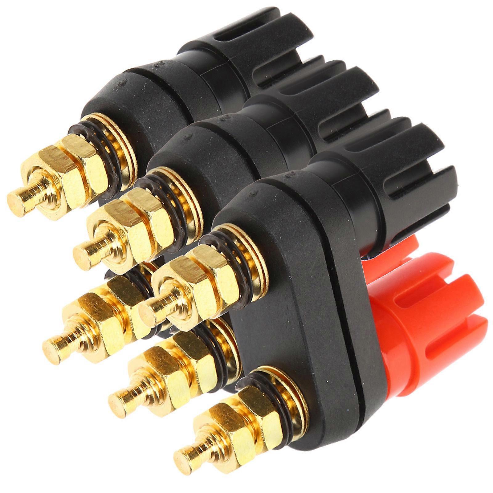 3pcs Speaker Terminal Binding Posts Durable Loudspeaker Connectors for DIY Home Audio Reliable Connection Easy Installation