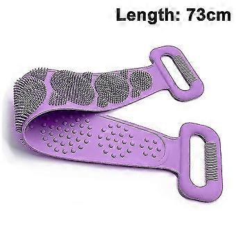 73cm Silicone Back Scrubber For Shower, Silicone Body Scrubber Brush