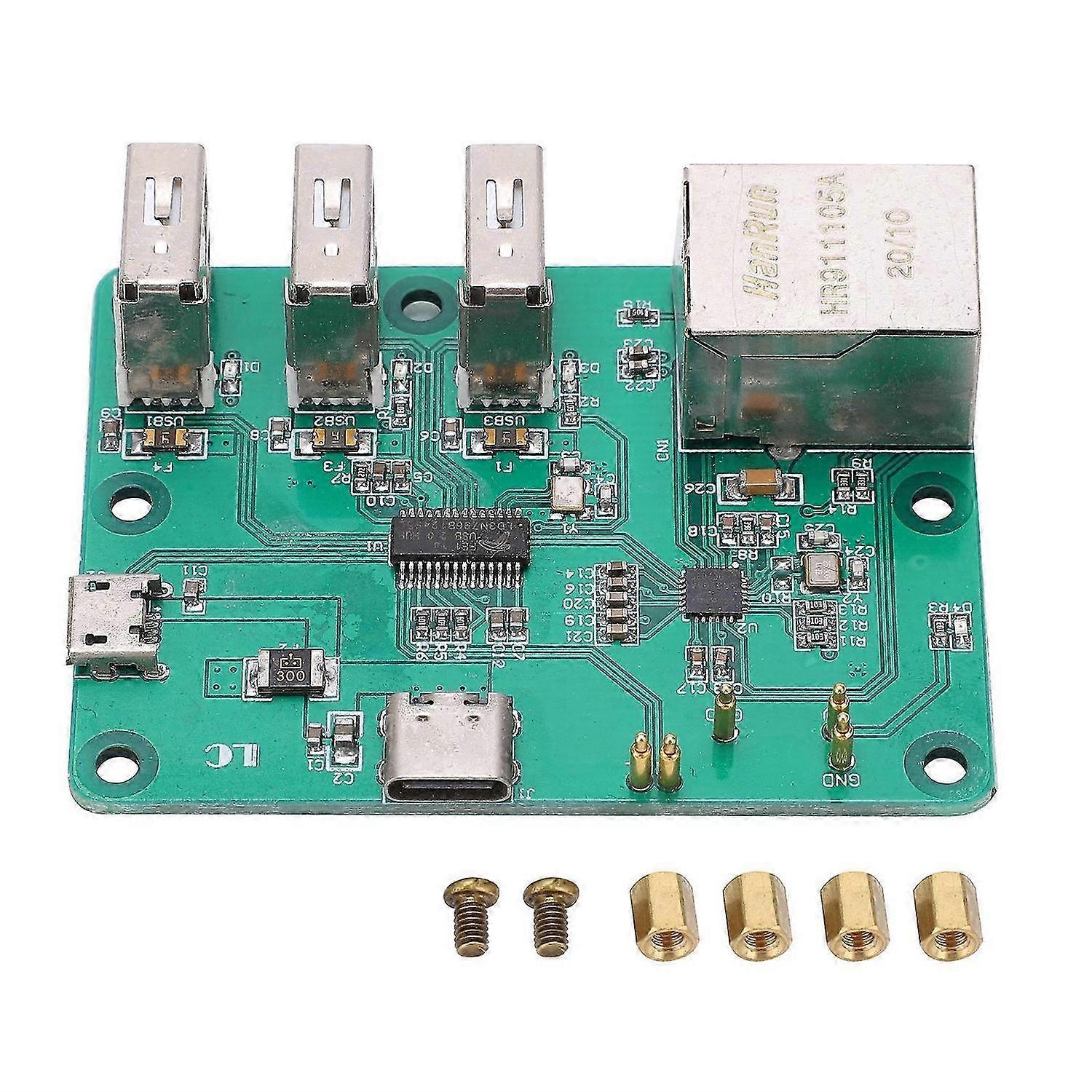 HUB Expansion Board Integrated USB to Ethernet Accessories for Raspberry Pi Zero Network