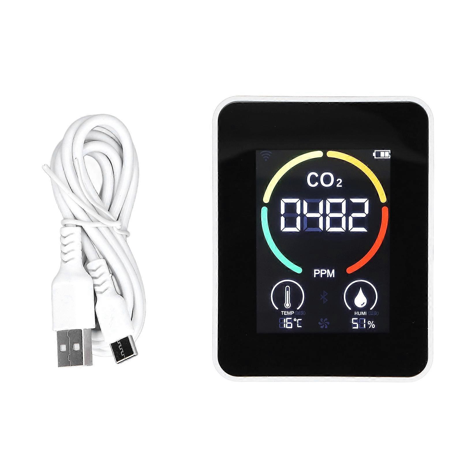 CO2 Detector Semiconductor Air Quality Monitor Temperature Humidity Sensor H8 Plus ZNAZGG01