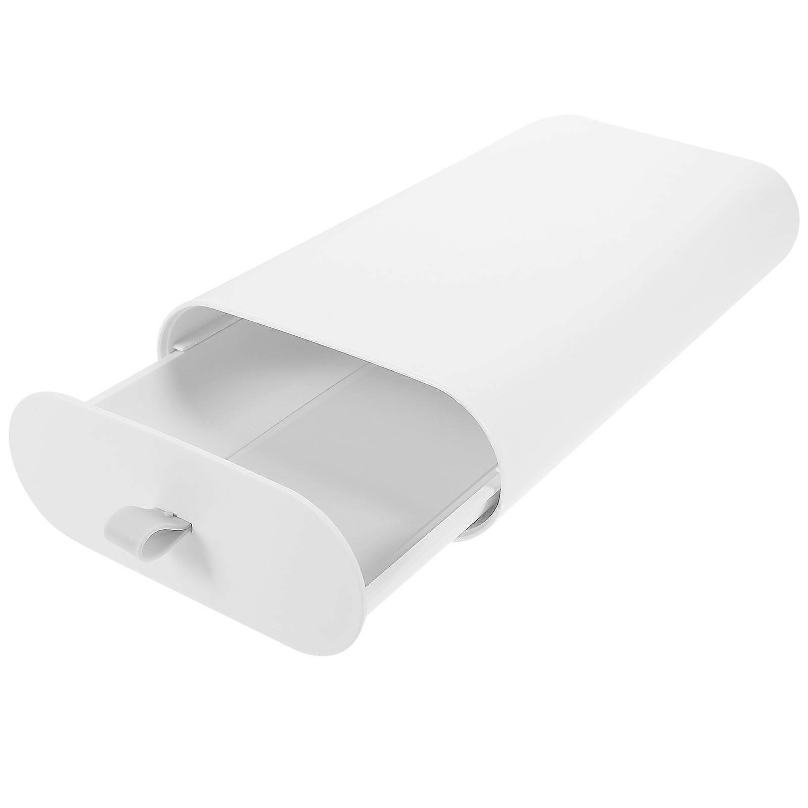 Office Drawer Organizer Under The Desk Organizer White Color 26X14.5X6CM No Nails Design 1Pcs