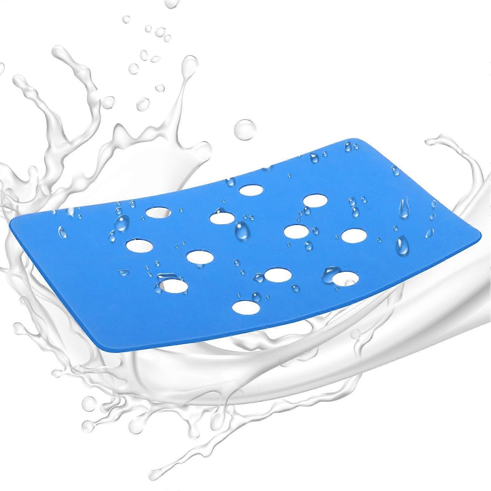 Badstuhl-Sitzmatte Adjustable EVA Blue Non-Slip Bathroom Shower Seat Pad With Holes Ventilated Chair Cushion