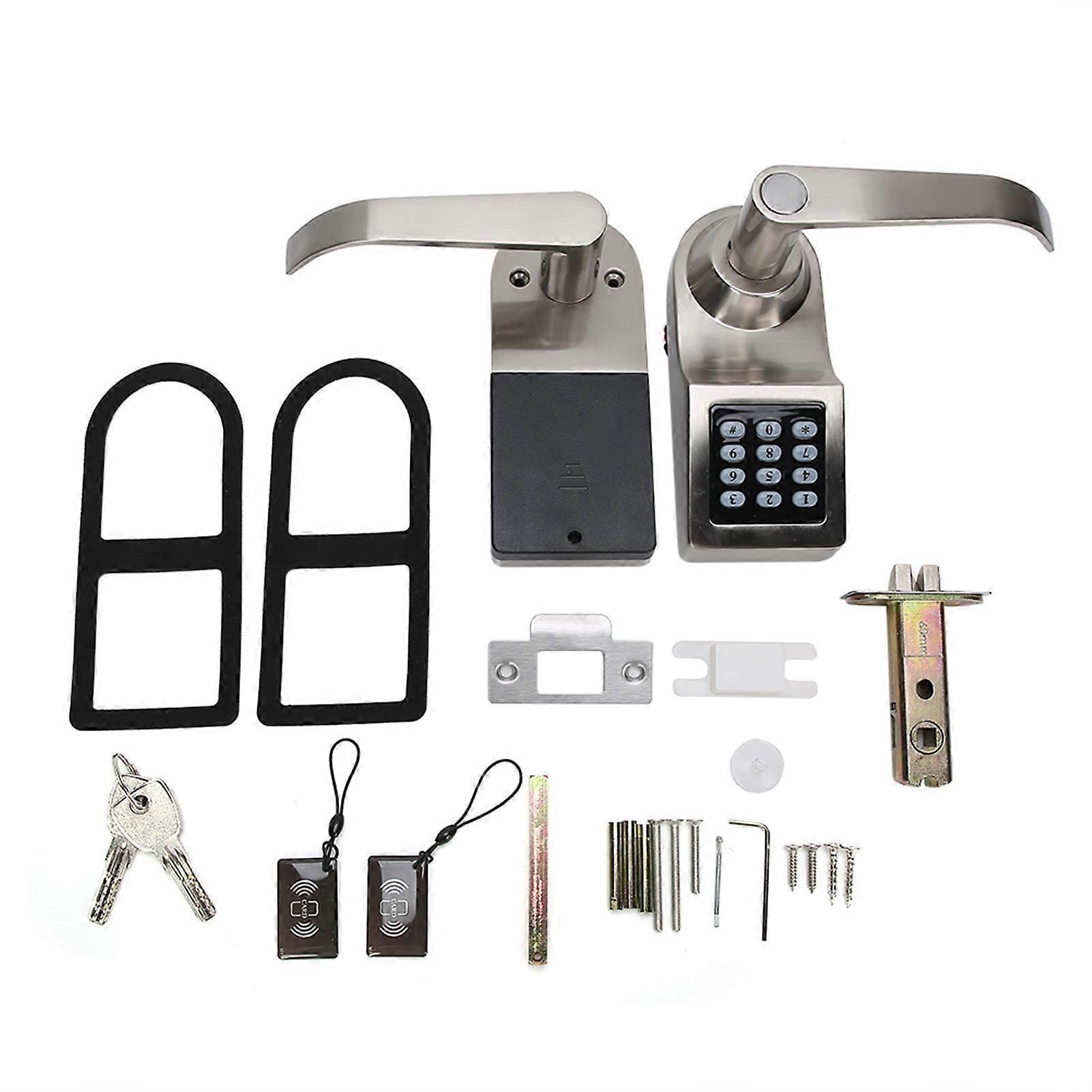 Induction Electronic Password Smart Digital Door Lock with IC Card Codes and Key Unlocking Security Entry