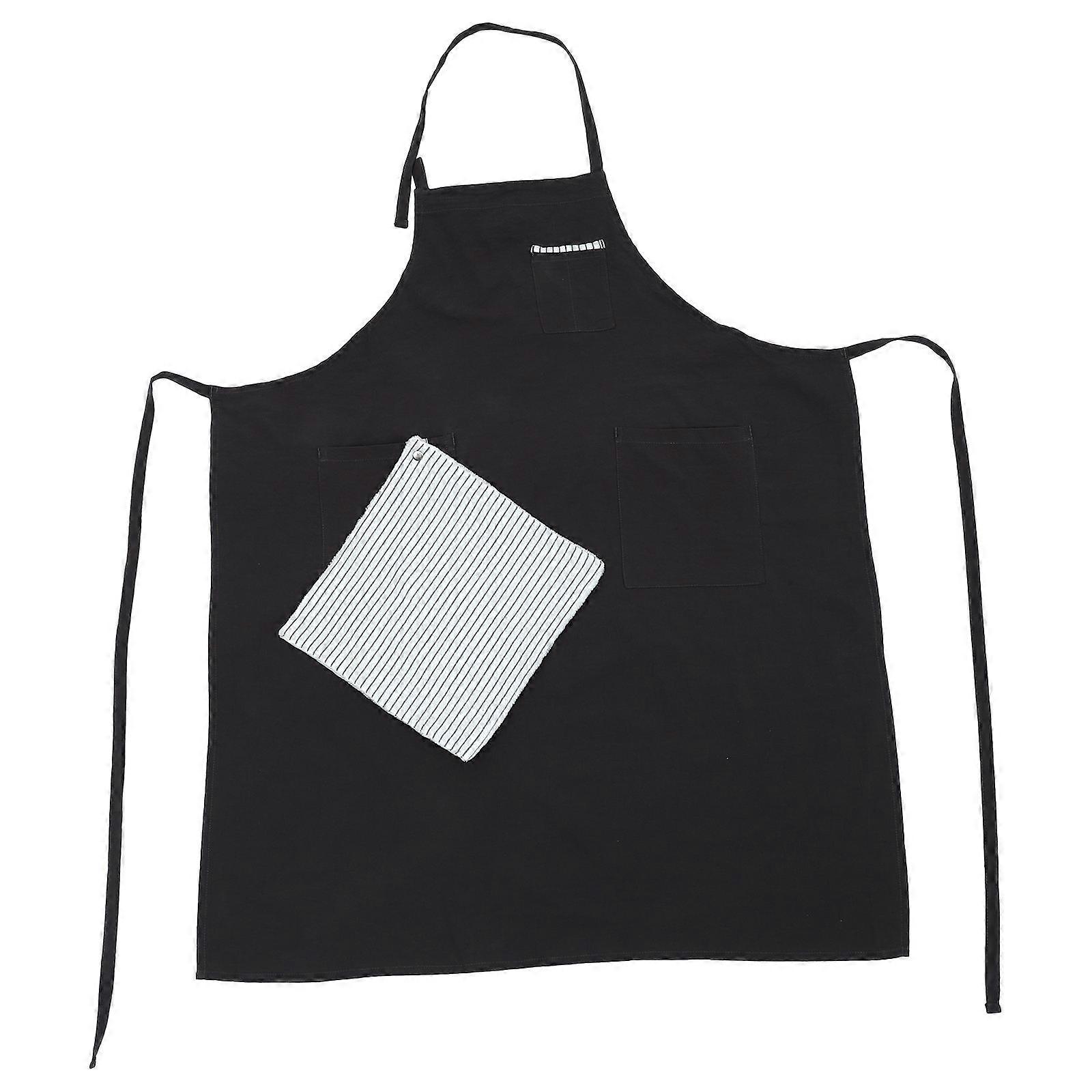 Cotton Apron with Hanging Towel – Multi Functional Kitchen Cooking Baking Design – Comfortable Skin Friendly Material for Home & Garden Use