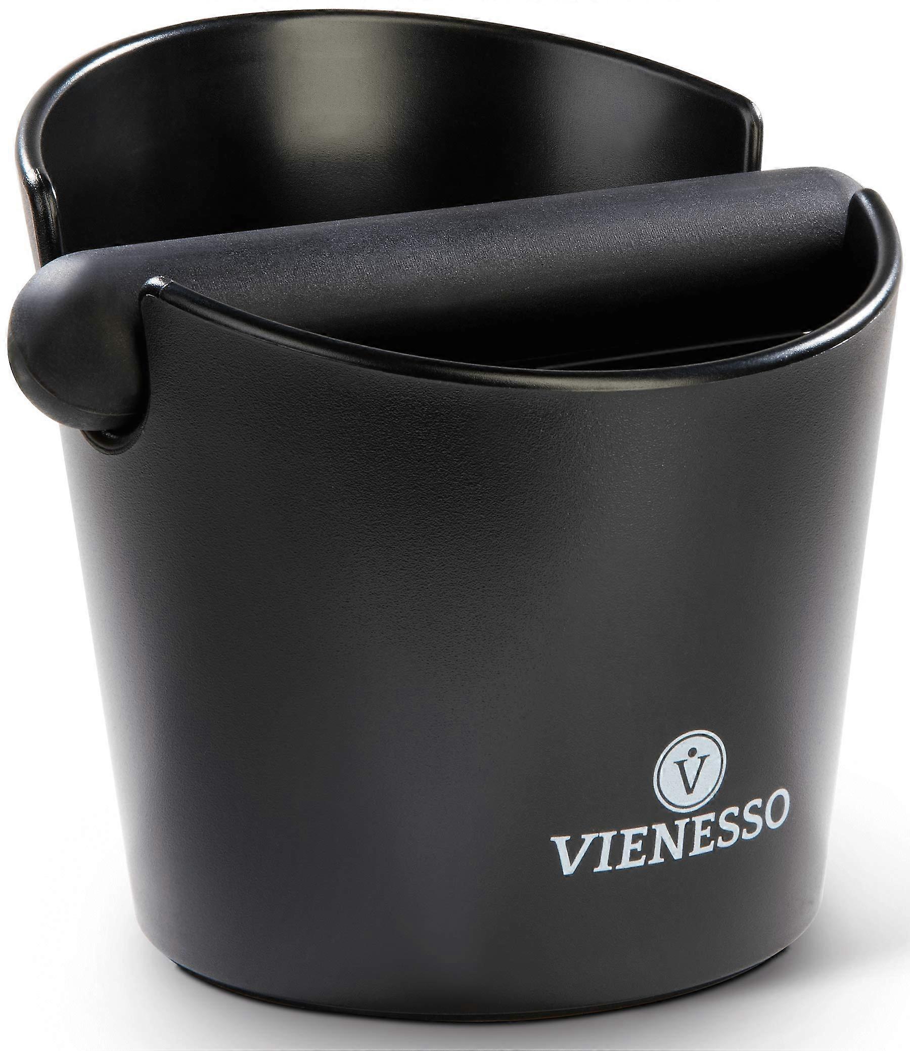 High-Quality Knock Box with Removable Knock Bar - Espresso Coffee Grounds Container, 12 cm Black, Includes Barista E-Book