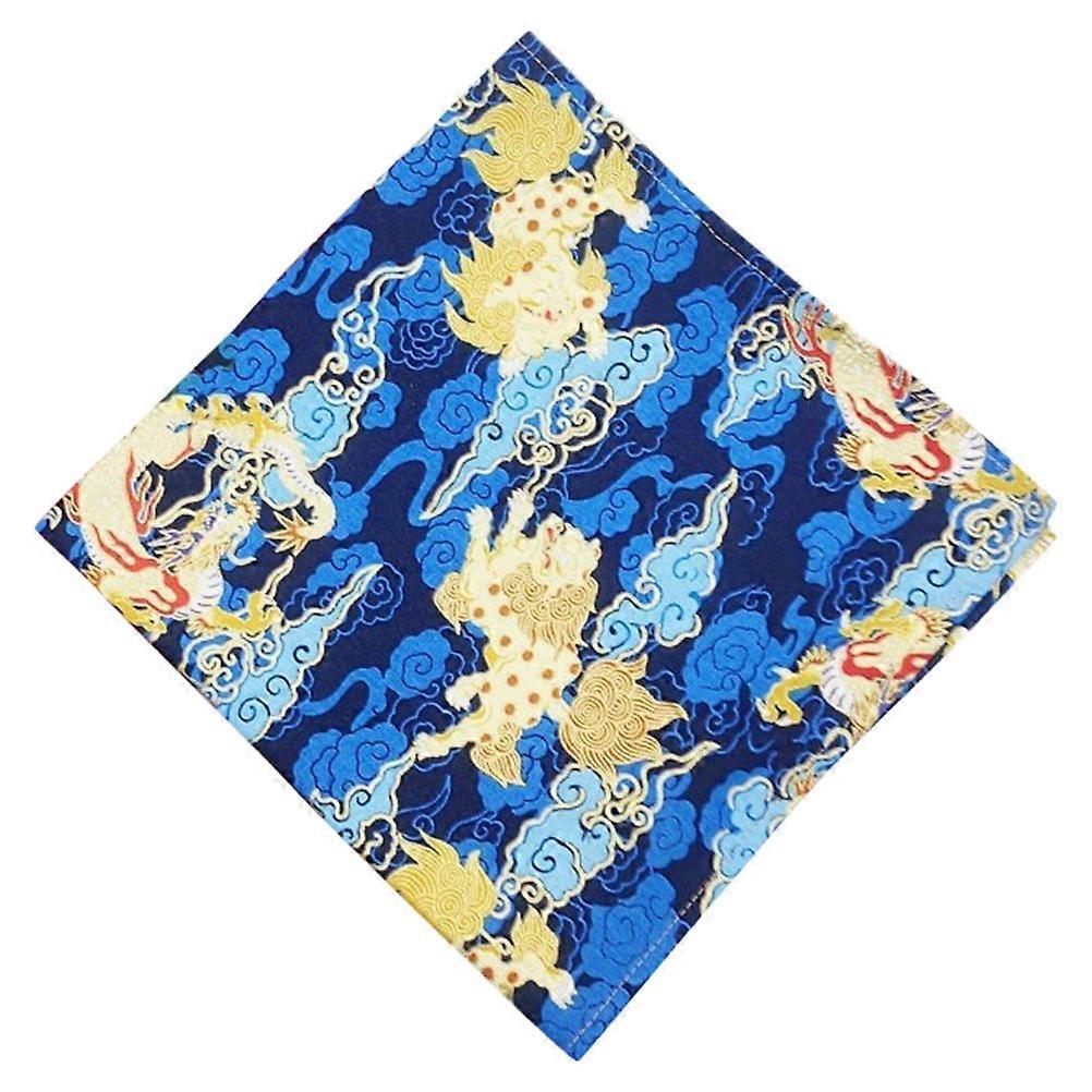 Lunch Cloth Japanese Style Fabric For Bento present Giving Square Blue 18.1×18.1×0.1in Protective 1Pcs