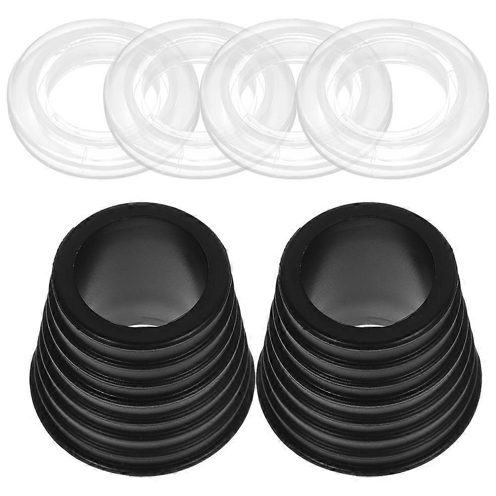 Patio Umbrella Cone Wedge Rubber Plugs with Transparent Hole Rings – Easy Install Table Parasol Accessories for Outdoor Garden, Bar & Terrace Tables