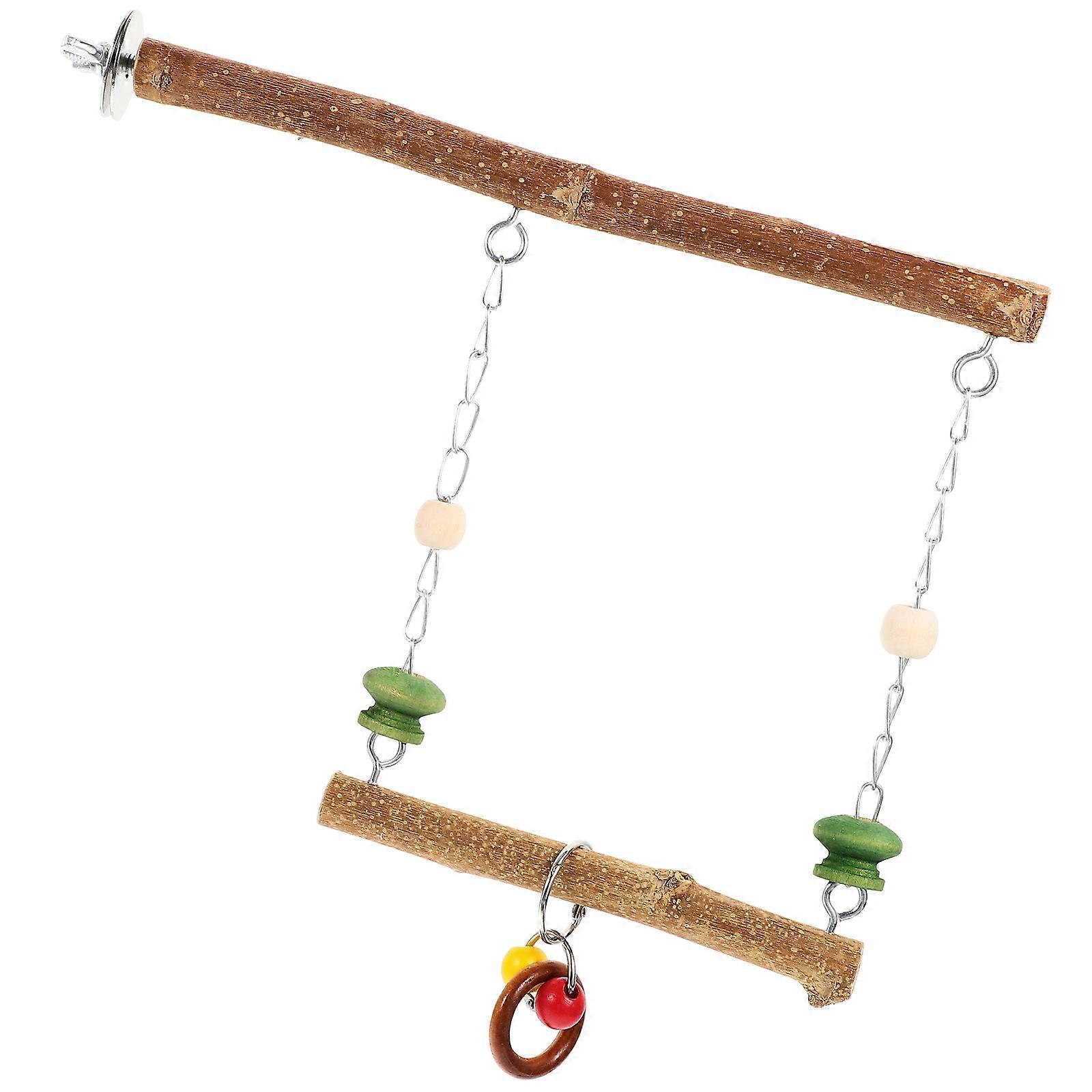 Parrot Swing Natural Chewing Decor for Birds – Safe Durable Design for Parrots, Cockatiels & Budgies Playtime Enrichment