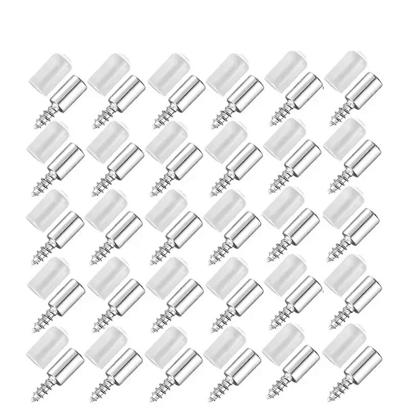 Cross selftapping screw layer plate holder wardrobe cabinet glass shelf fixed support 100/2 pieces (60Pcs)