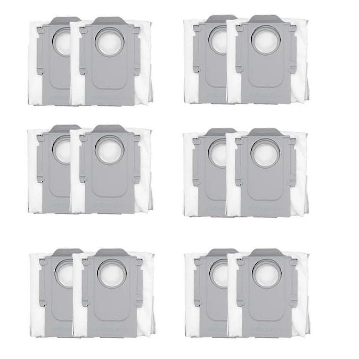 12-Pack Dust Bags for Roborock G20S & S8 Max Ultra Robot Vacuum Cleaner - High-Efficiency Filtration Replacement Bags