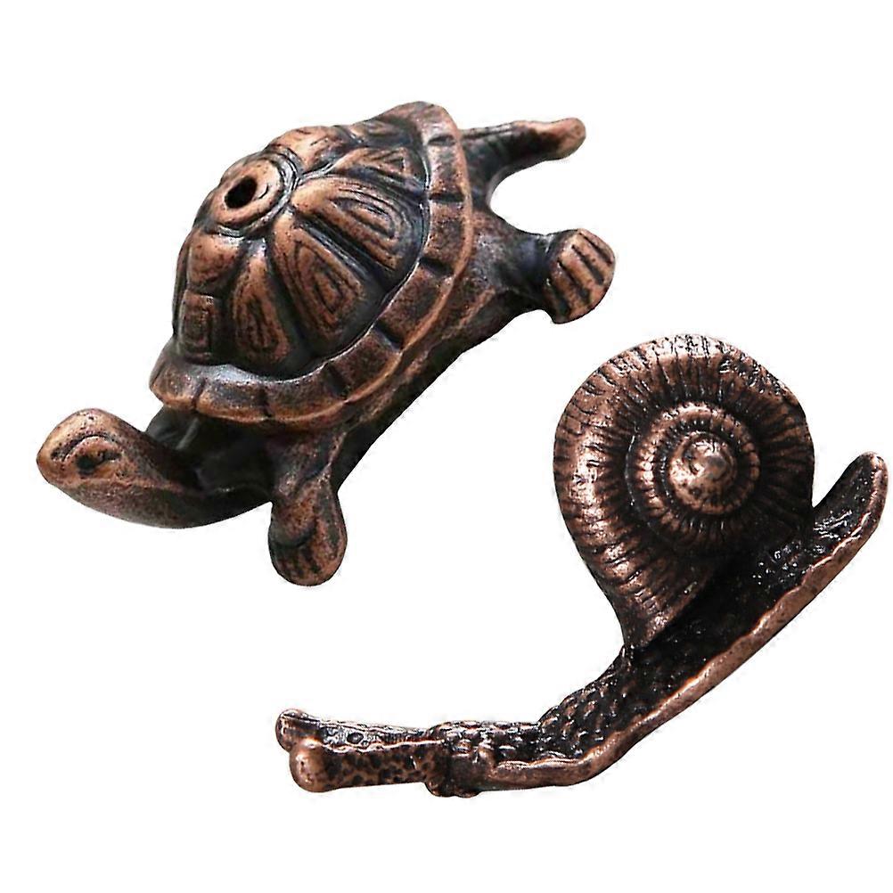 2pcs Adorable Aroma Furnaces for Home Decor – Brown Tabletop Censers for Office, Dormitory & Meditation Spaces