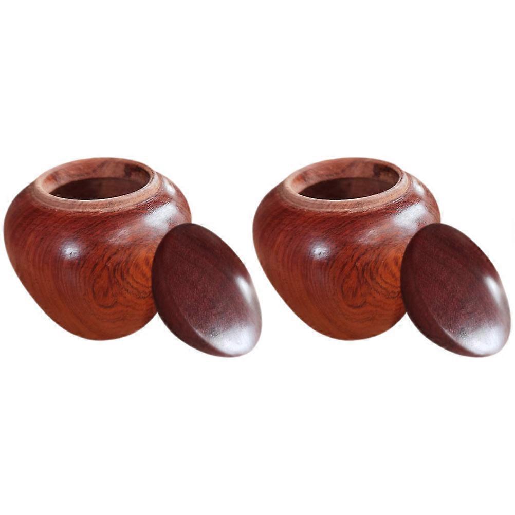 Small Ashes Urns Keepsake Urns Dark Red 6.00X6.00X5.00CM Ancient Technology 2Pcs