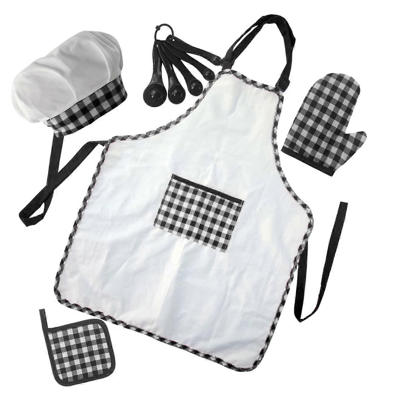 1 Set Chef Cooking Set with Adjustable Apron and Chef Hat for Creative Kitchen Adventures for Boys and Girls