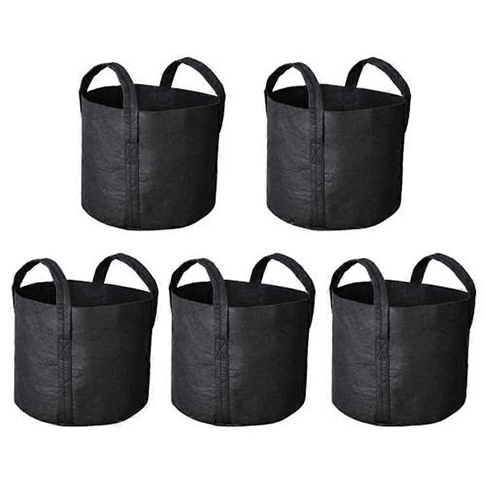 Water Retention Felt Planting Bag Breathable and Durable Growing Plants Container for Gardeners and Plants Enthusiasts 5Pcs 30x25cm