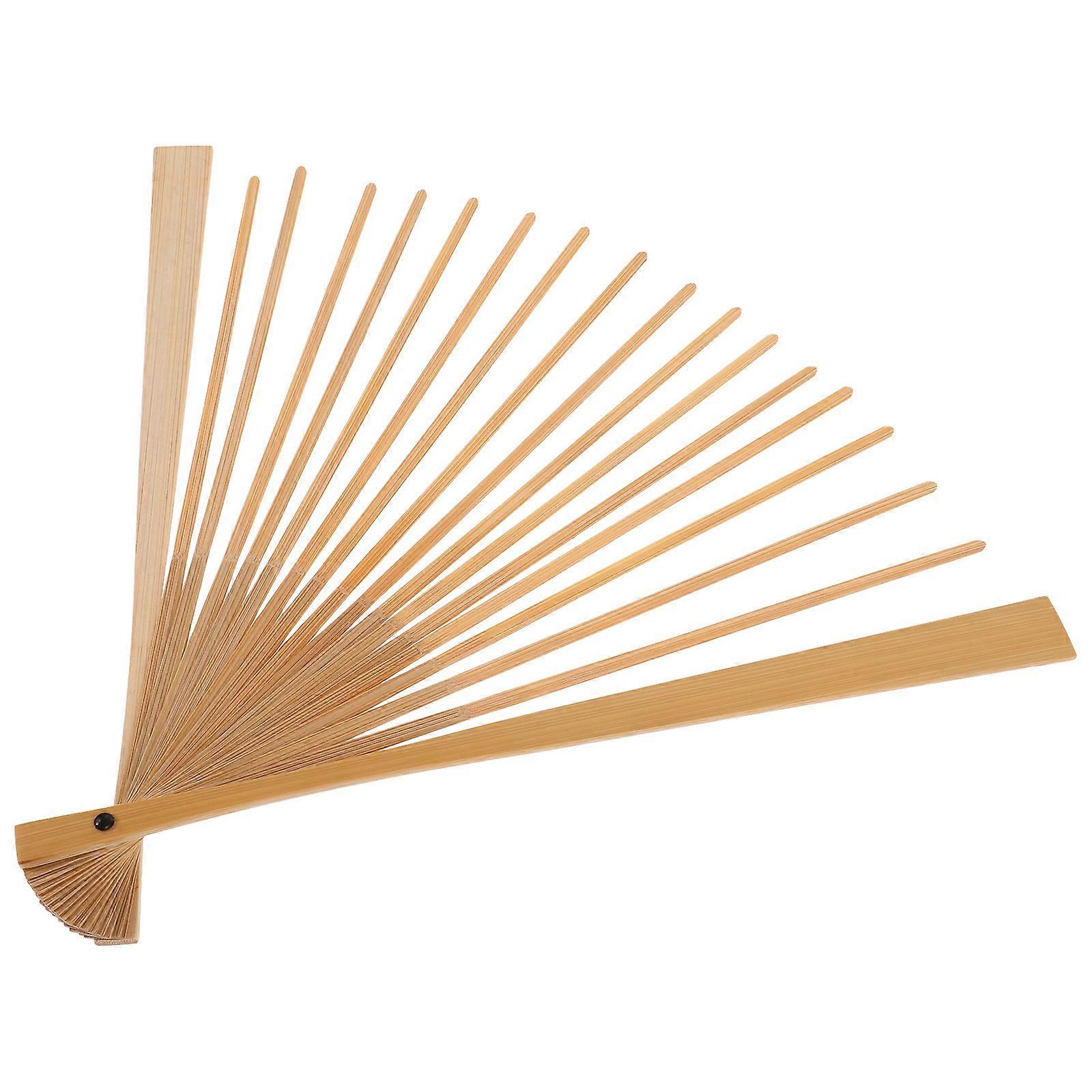 Handcraft DIY Sturdy Bamboo Folding Fan Frame Unfinished Material 2pcs Set