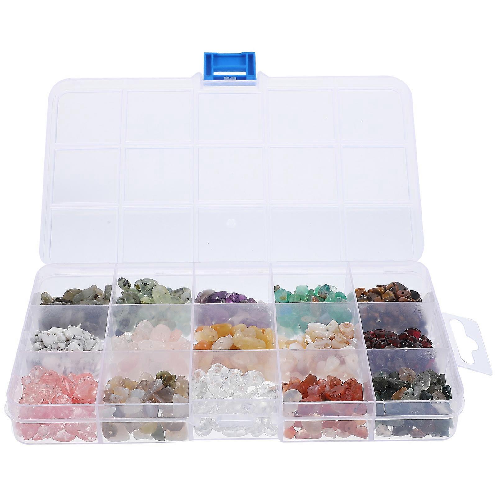 Gemstones For Jewelry Making Natural Stone Beads For Diy Enthusiasts Home Decoration 17.3X10cm 1 Box