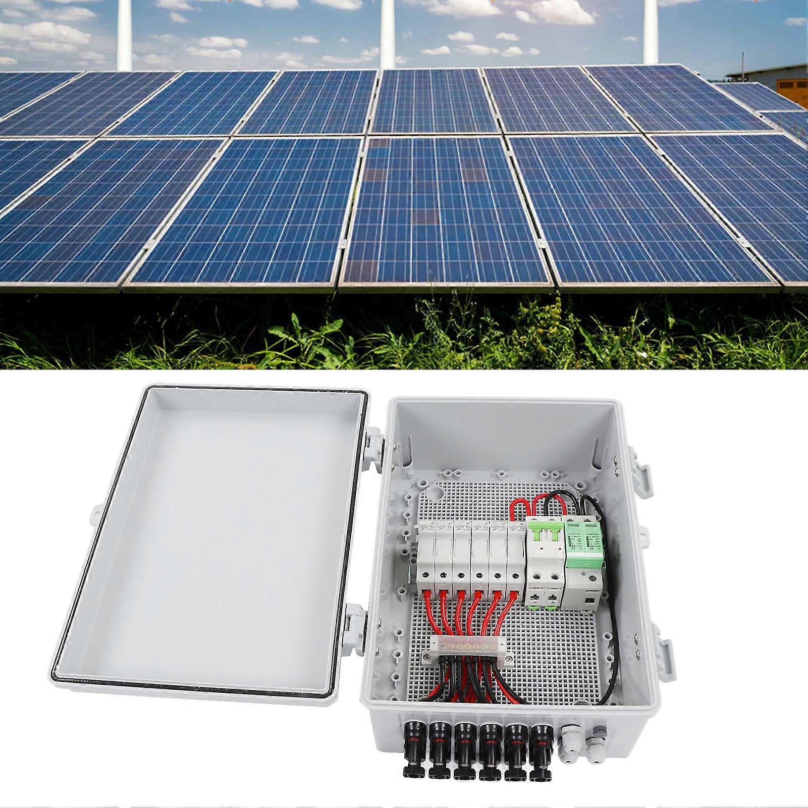 Photovoltaic Combiner Box 6 String Solar Combiner Box for Off Grid Solar Power Systems 
