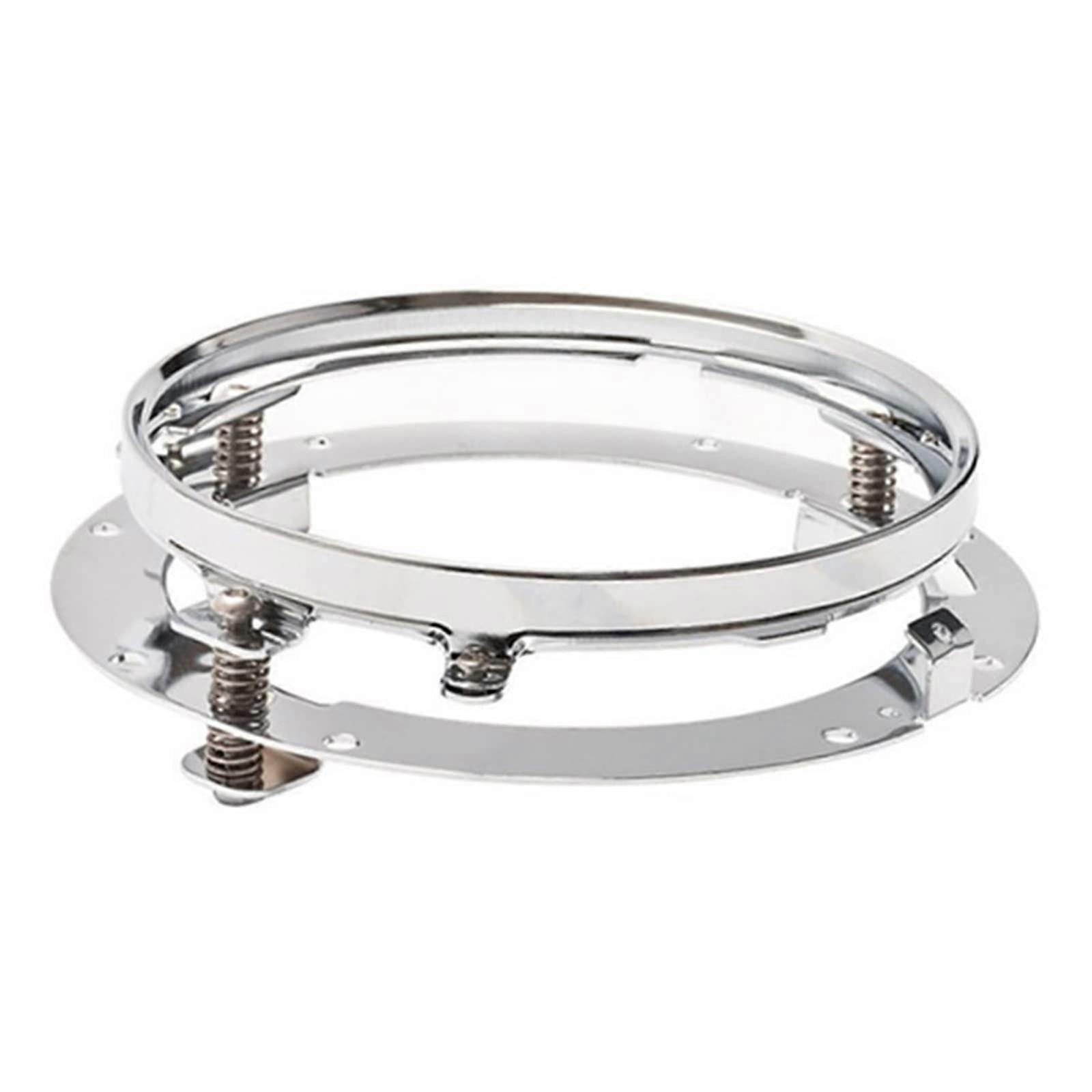 7 Inch Round Headlight Mounting Bracket Ring for LED Motorcycle Car Headlamp Silver