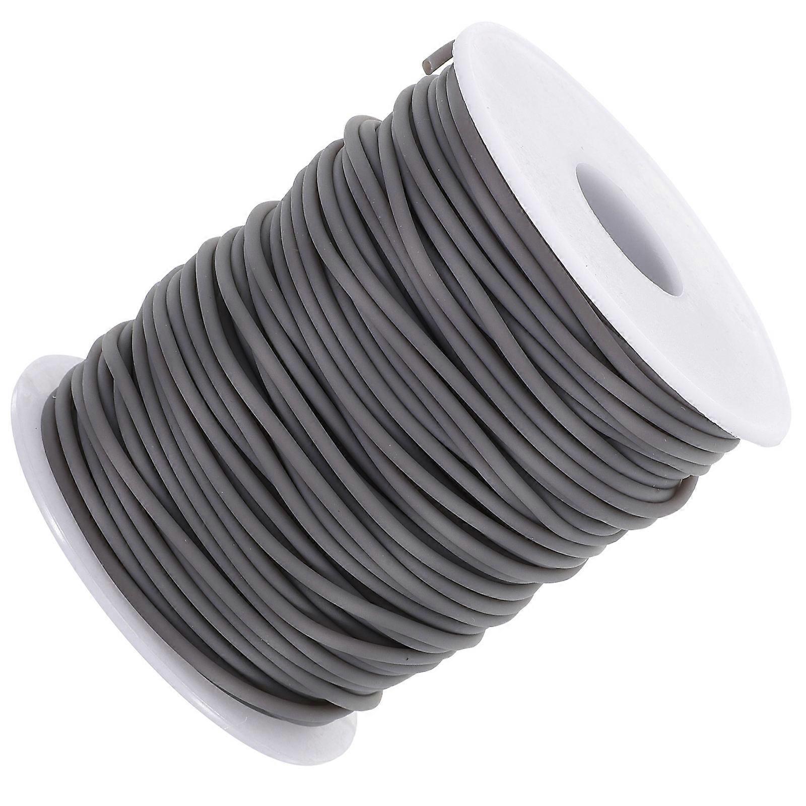 Stretchy Elastic Beading Cord for DIY Jewelry Making – Durable Soft Rope in Deep Grey for Custom Necklaces and Bracelets