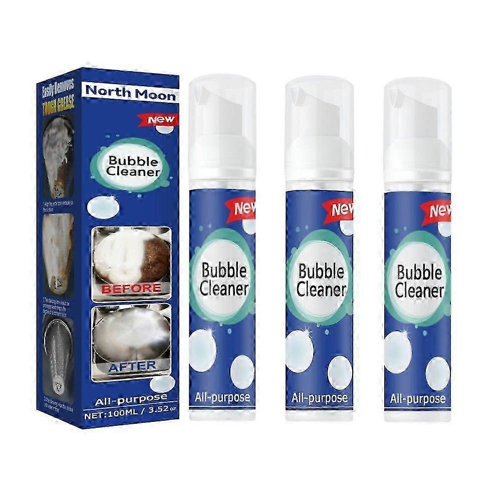 3pcs Powerful Bubble Cleaner All-purpose Kitchen Bubble Cleaner Household Kitchen Foam Multifunctiona 100ml