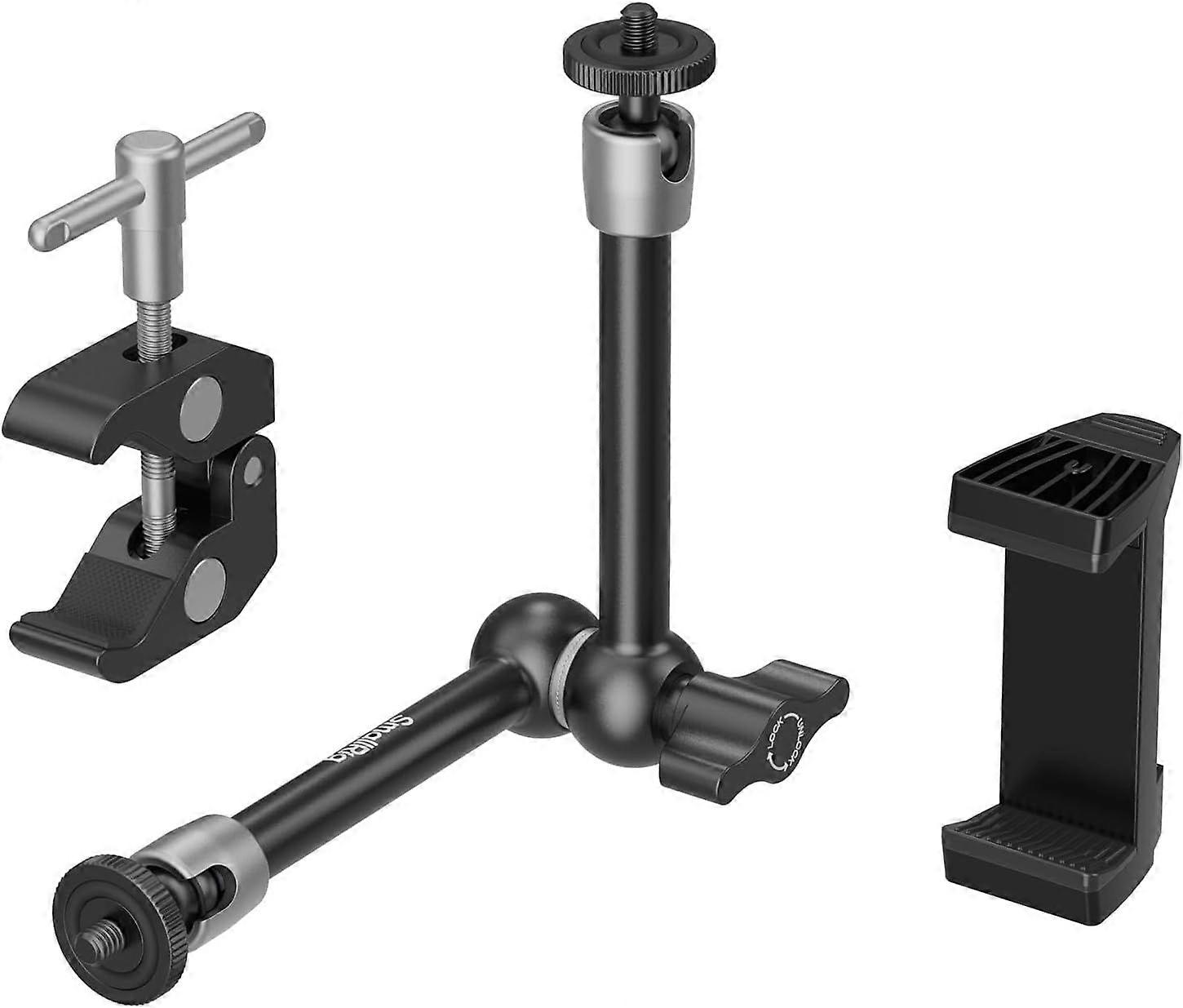 SMALLRIG Clamp with 1/4" and 3/8" Threaded Holes, 9.8" Adjustable Friction