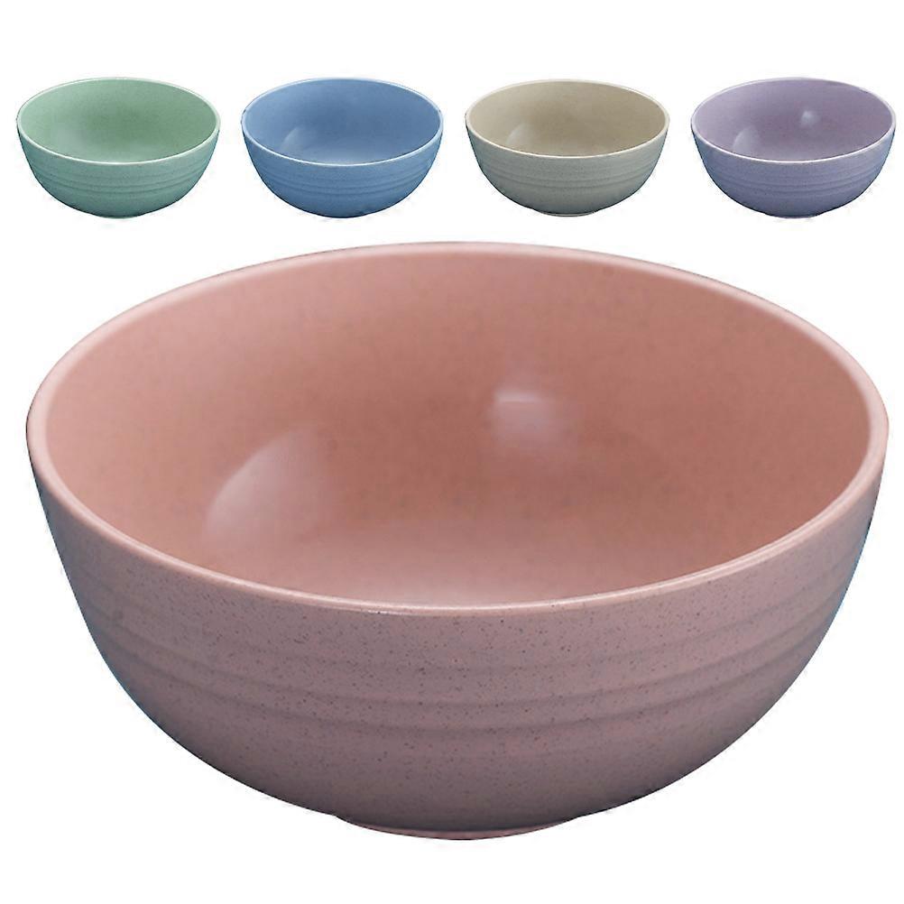 Cereal Bowl Straw Purple Microwave Safe Dishwasher Safe For Family Daily Life Parties Everyday Use 5Set
