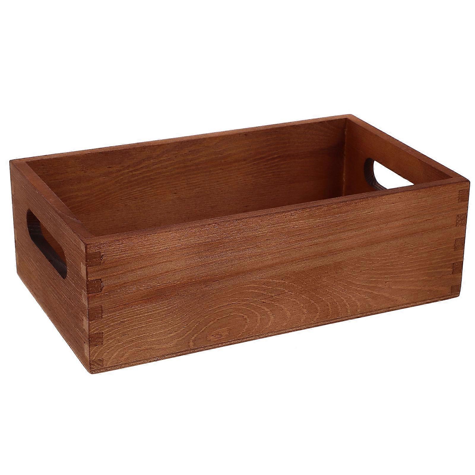 Coffee Synthetic Storage Box for Organizing Sundries and Office Supplies Lightweight and 12.5 x 8.3 x 6.7 inches