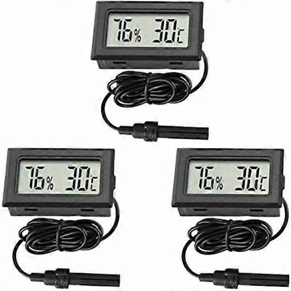 Digital Thermometer Hygrometer Mini Probe Thermometers Temperature Humidity Meter for Reptile Incubator Aquarium P