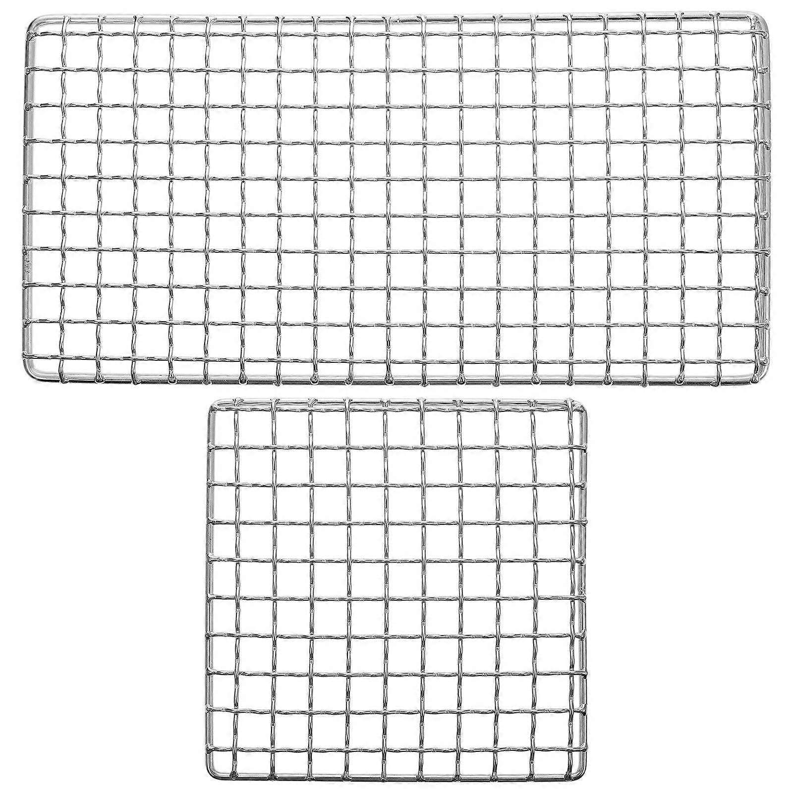 Stainless Steel Grill Mesh for Camping Use Lightweight and Portable Safe Reusable 1 Set