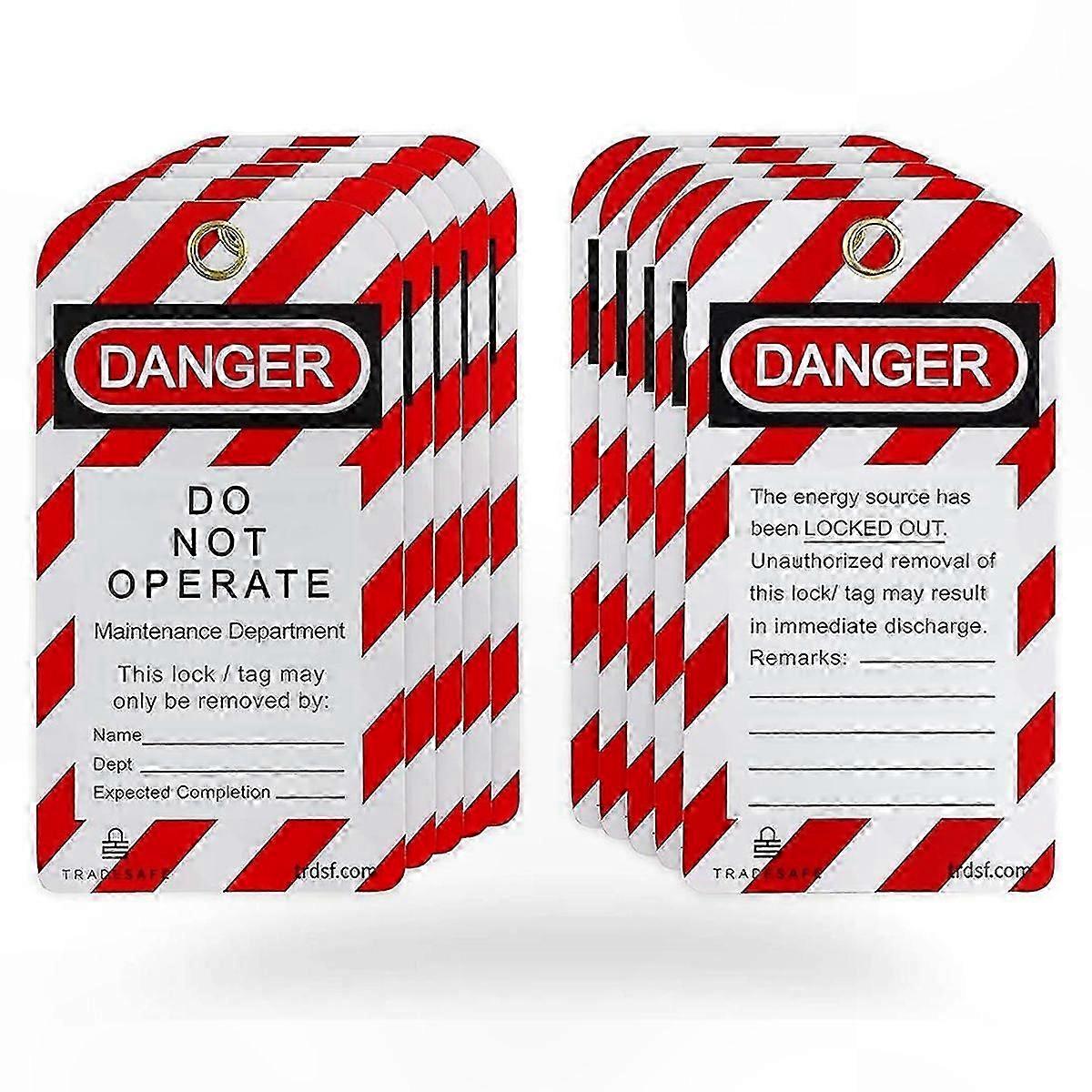 Safety Warning Labels for Equipment Maintenance and Baggage Identification Tags