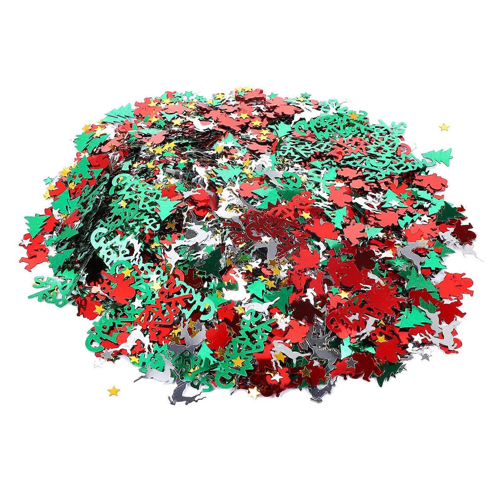 1 Bag of Crafted Glitter Confetti Photo Props for Beautiful Christmas Decorations
