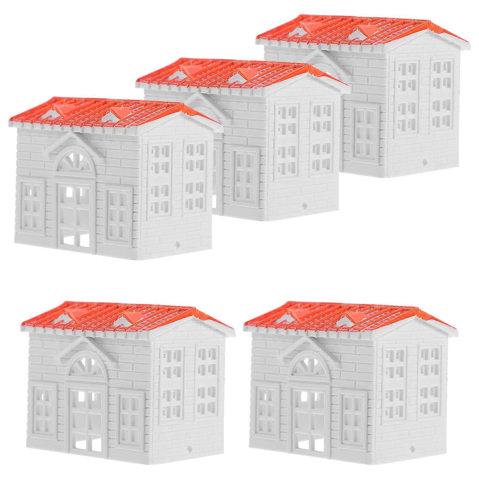 Plastic Ornaments 10Pcs Small House Models Perfect For Sand Table And Micro Landscape With Realistic Design And Fine Workmanship