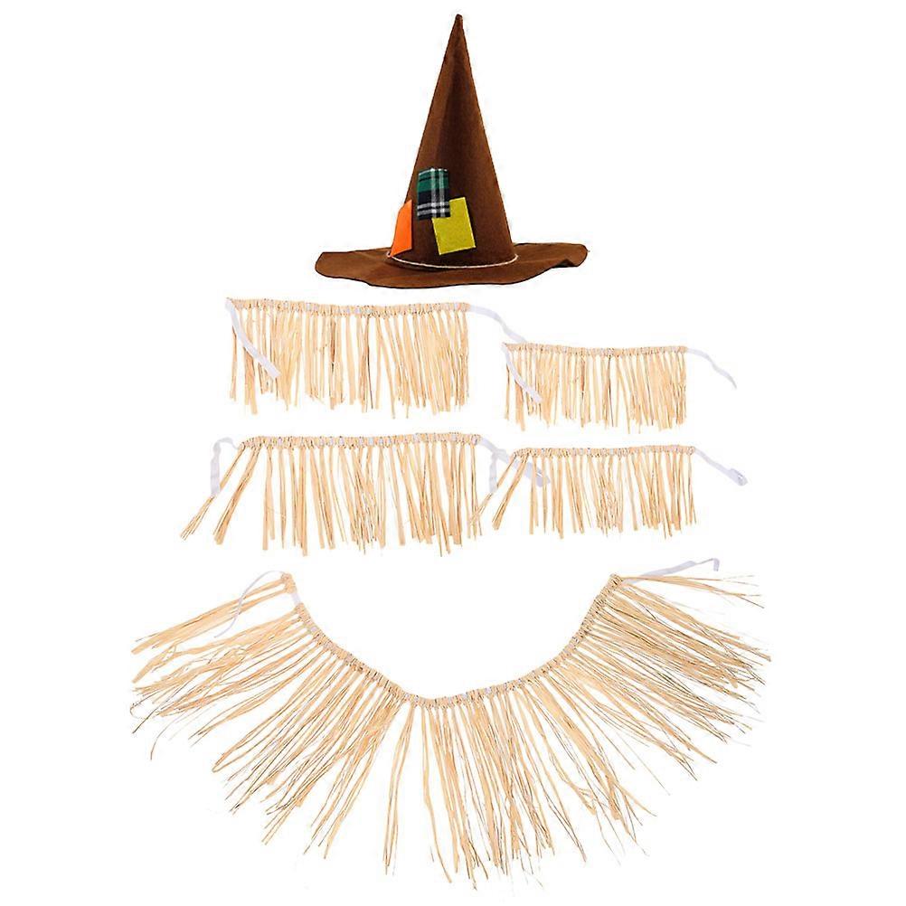 Hawaii Party Raffia Skirt Costume Set for Luau Summer Beach Themed Events Soft Comfortable Stylish Adult Dress