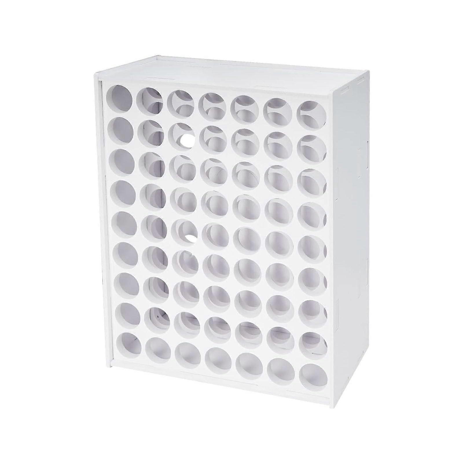 Space Efficient Lack Rack Wandmontage Lackhalter 49/63 Holes Rack for 2oz Craft Paints Efficient Storage 63 Holes