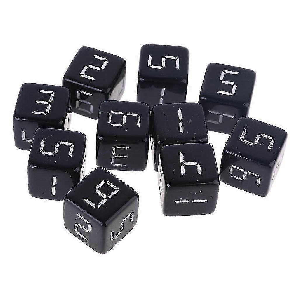 10pcs D6 Six Sided Number Square Dices for Party Night Club Board Game Role for