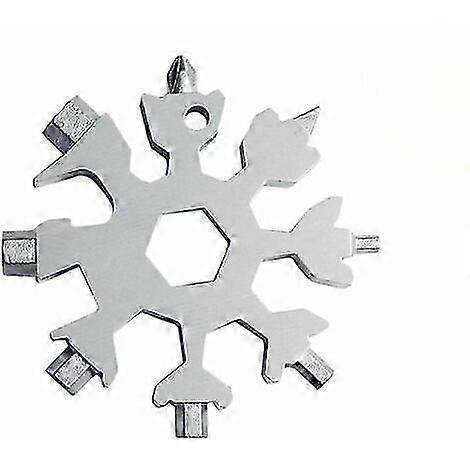 Silver Snowflake Key Tool,Multifunctional snowflake wrench tool steel octagonal