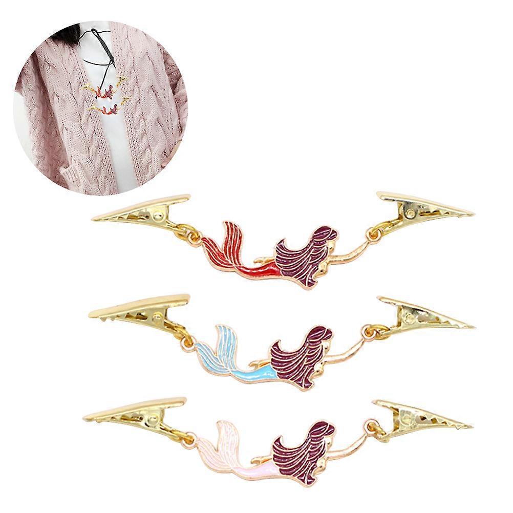 Little Mermaid Pin, Casual Sweater Clips with Generous Design for Daily Wearing